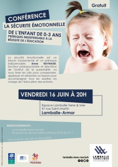 Conférence - La sécurité émotionnelle de l'enfant de 0-3 ans