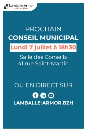 Conseil municipal du lundi 7 juillet 2025