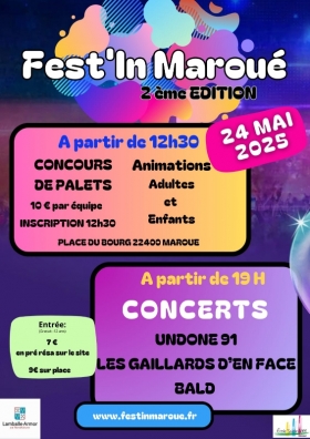 Fest'In Maroué - Animations et Concerts - 2ème édition 24 Mai 2025