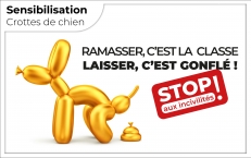 Campagne de sensibilisation "Ramasser, c'est la classe. Laisser, c'est gonflé"