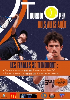 TOURNOI OPEN DU 5 AU 15 AOÛT 2025 