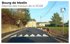 Les travaux au bourg de Meslin se poursuivent