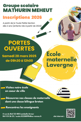 Portes ouvertes école Mathurin Méheut-Lavergne