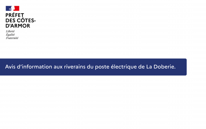 Information aux riverains du poste électrique de La Doberie