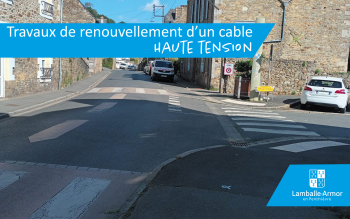 Travaux de renouvellement d'un câble haute tension