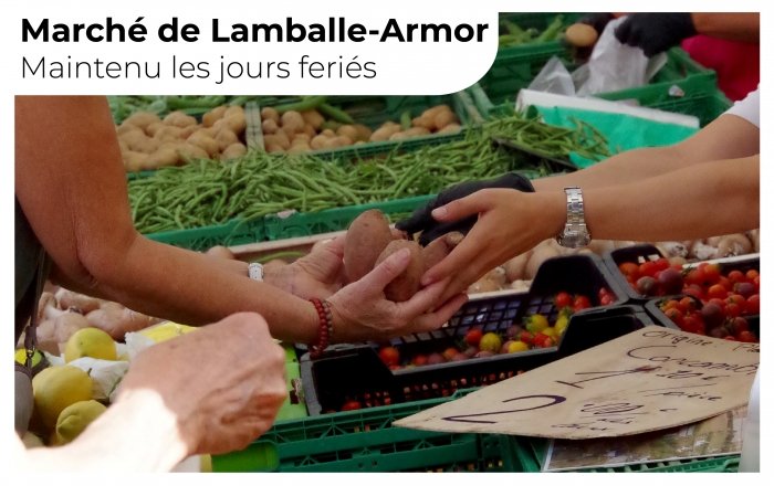 Le Marché est maintenu ces prochains jours fériés